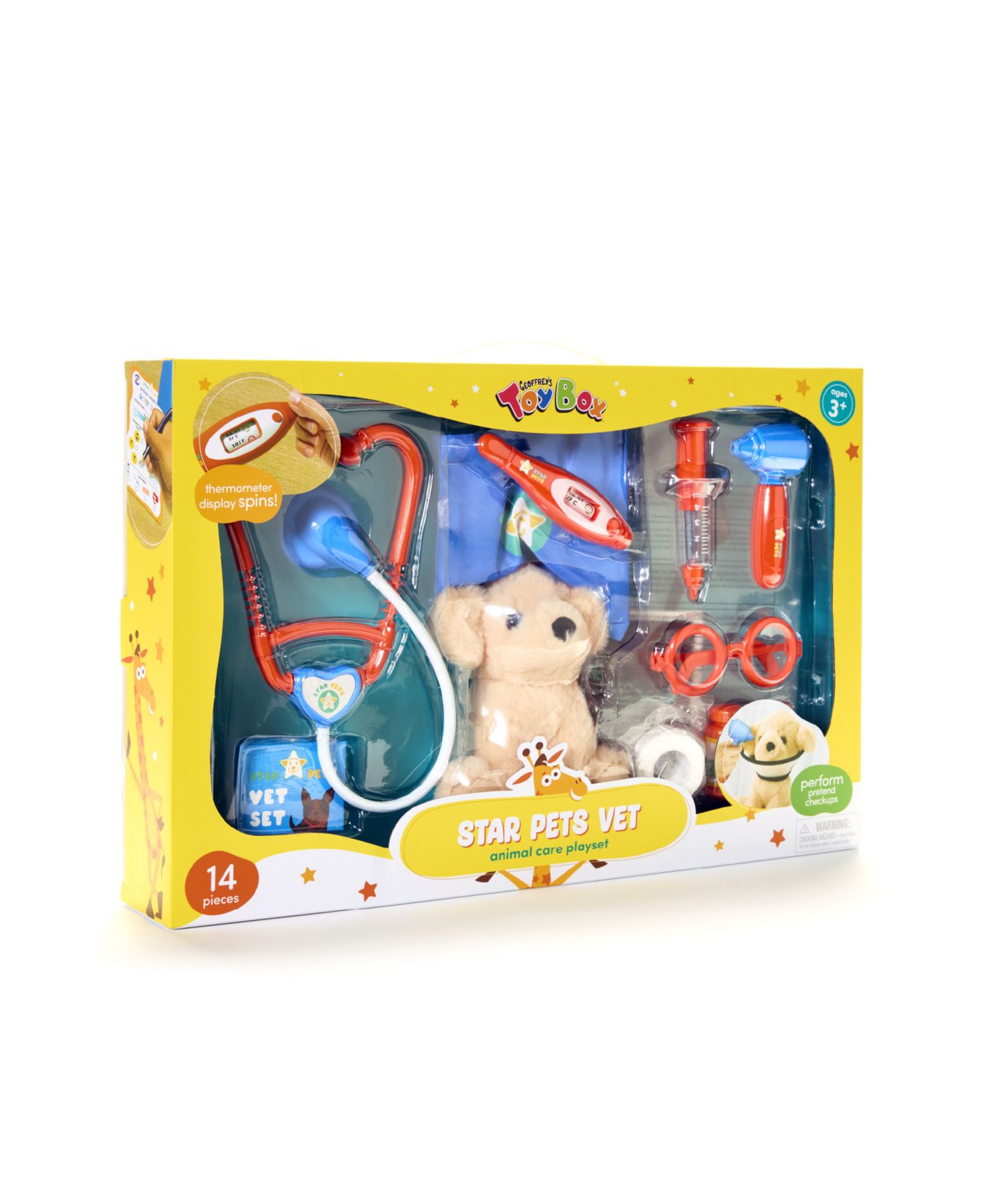 Детский игровой набор Geoffrey's Toy Box Star Pets Vet Animal Care 14-Piece Playset, Ages 6+ — фото 5