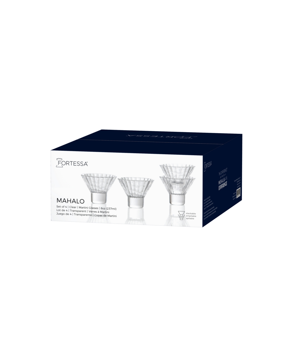Fortessa Mahalo Martini Glasses, Set Of 4 In Transparent