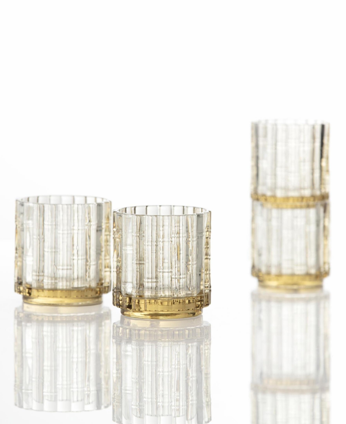 Fortessa Mahalo Double Old-fashioned Glasses, Set Of 4 In Transparent