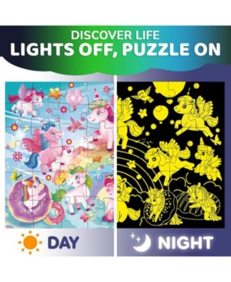 2x3 FT Glow in the Dark Floor Puzzle for Kids Ages 4-8