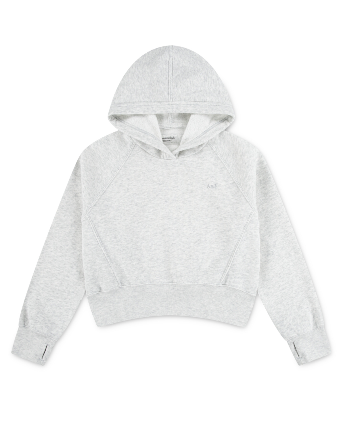 Abercrombie Girls Essential Full-zip Hooded Sweatshirt In White