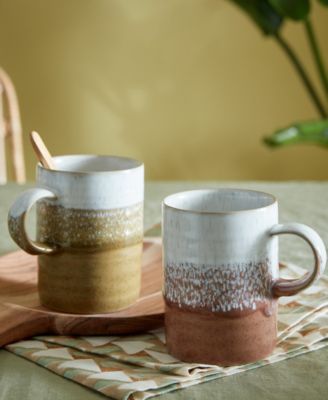 Kiln Accent Ridged Mugs, Set of 2