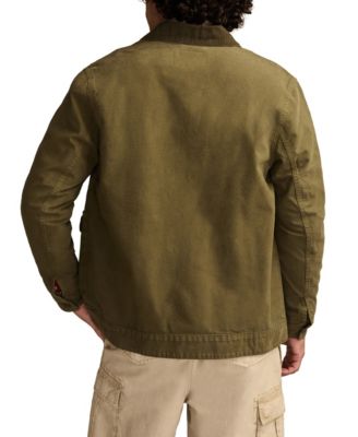 Men's Jungle Green Long Sleeve Spread Collar Jacket