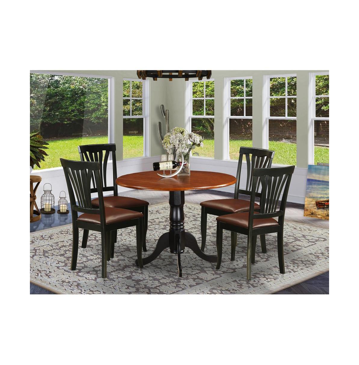 East West Furniture 5 Pc Kitchen Table set-Dining Table and 4 Kitchen Chairs