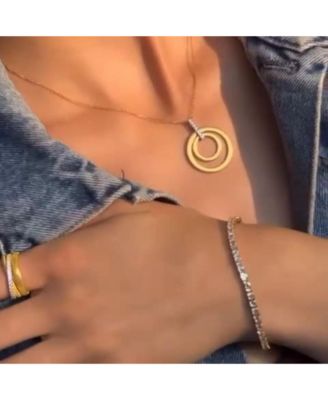 Suzy Levian Golden Helix Sterling Silver & Cubic Zirconia Pave Coil Huggie Hoop Earrings