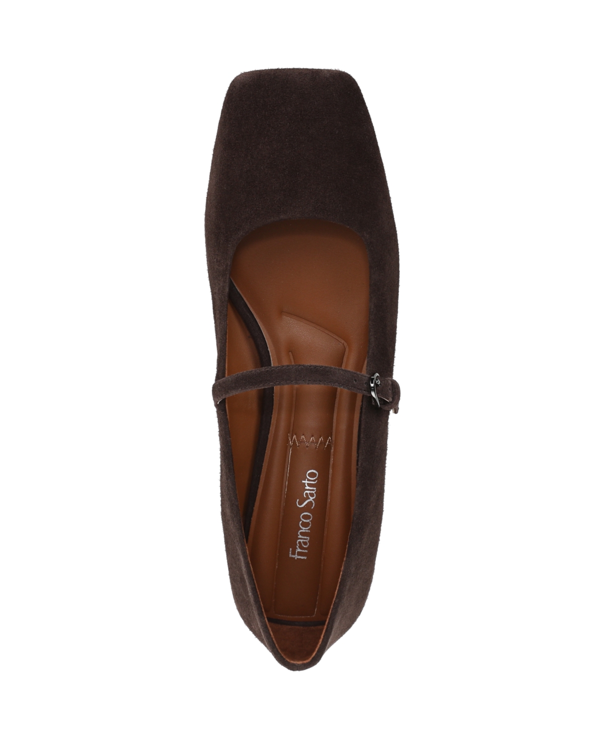 Franco Sarto Women's Tinsley Square Toe Mary Jane Flats In Brown
