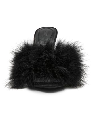 Women's Ashbey Feather Stiletto Dress Mules