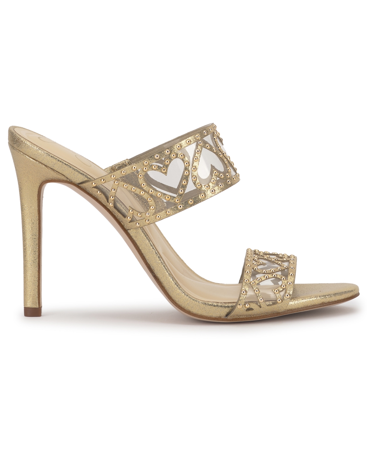 Jessica Simpson Women's Jovara Double Heart Band Stiletto Dress Sandals In Gold