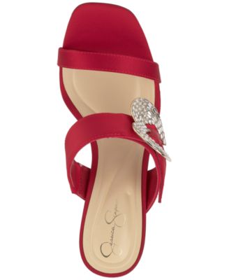 Women's Orrieta Heart Buckle Slip On Dress Sandals