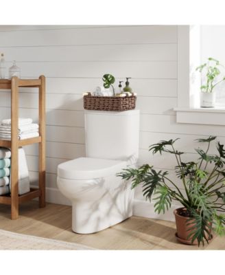 Woven Storage Baskets with Wooden Handles, Set of 4