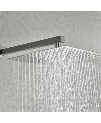 Rain Shower Head, Hand Shower Head, Water Control Valve, Shower Bracket, Hose and Niche Shower System