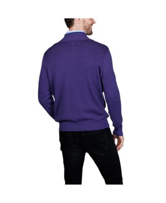 Men's Fine Knit Quarter Zip Sweater