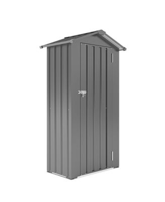 2.5FT Galvanized Steel Storage Shed - Waterproof & Lockable