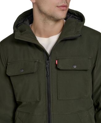 Men's Rib Stop Softshell with Hood Jacket 