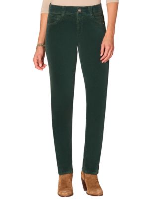 Petite "Ab"solution Corduroy Straight-Leg Jeans