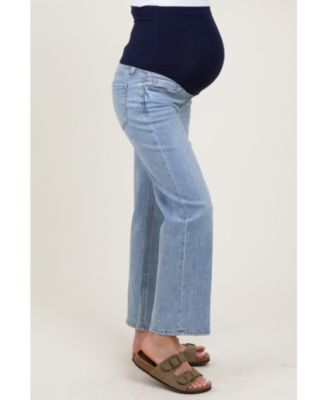 Maternity Blue Straight Leg Ankle Jeans