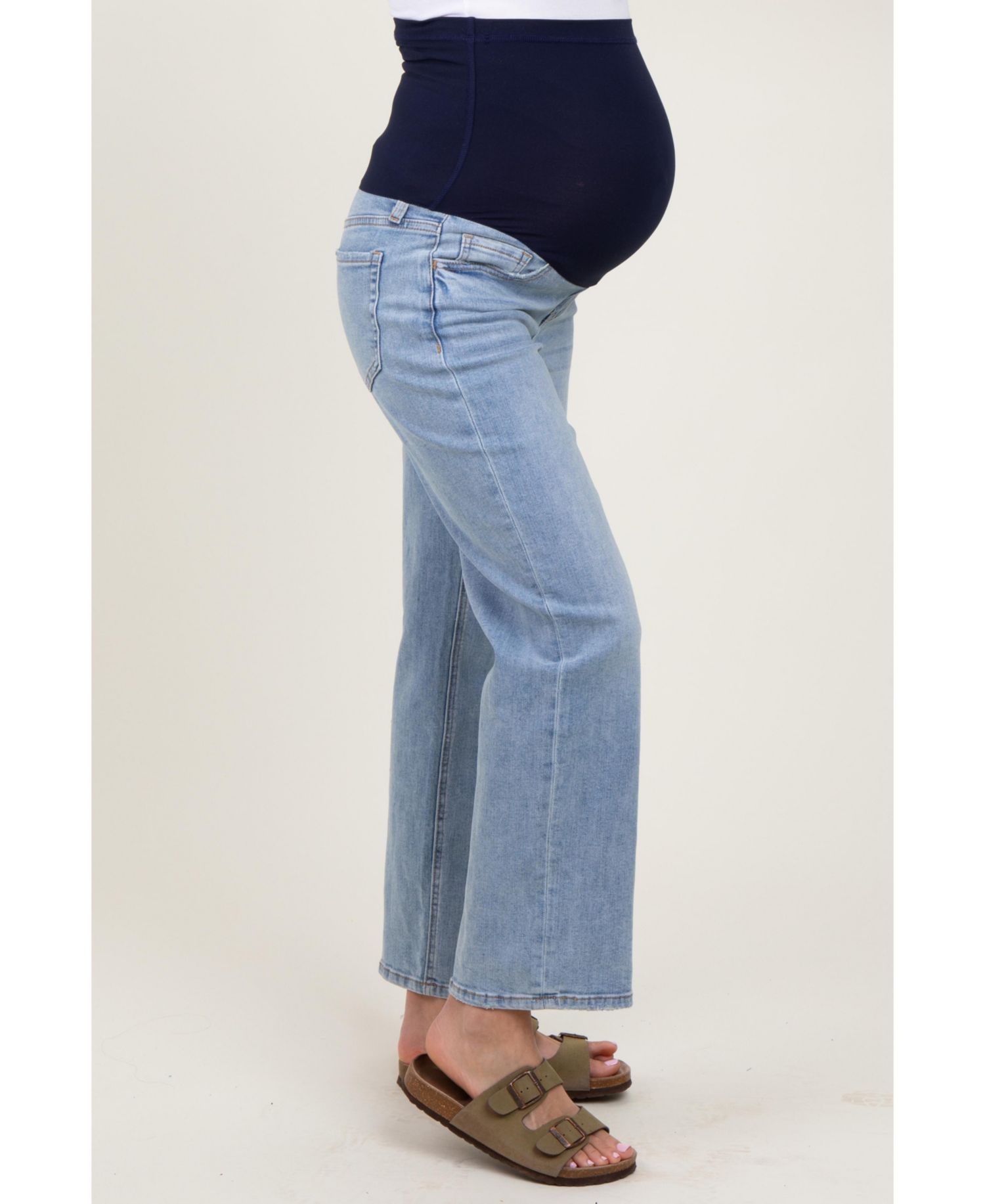 Women's Blue Straight Leg Ankle Jeans