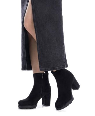 Women's Suede Heeled Dress Booties By XTI