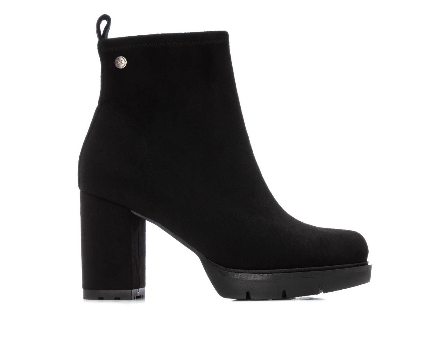 Женские ботинки XTI Suede Heeled Dress Booties, цвет: Чёрный — фото 2