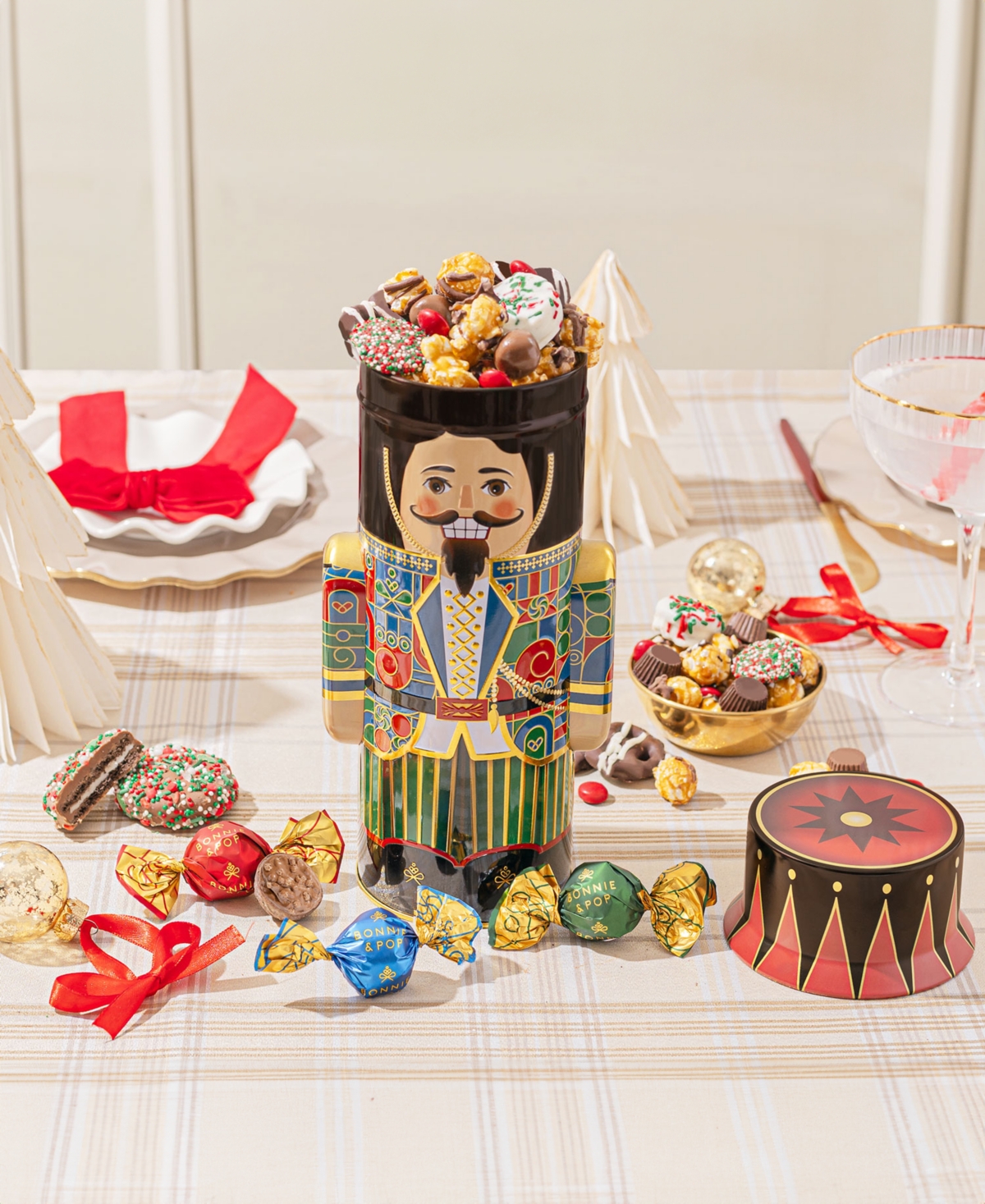 Bonnie & Pop Christmas Nutcracker Gift Tin, 8 oz.