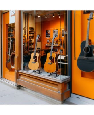 Folding Guitar Stand Floor A-Frame with Foam Arms Black Instrument Display Stand Universal Fit for Acoustic Guitars Banjo Electric Bass