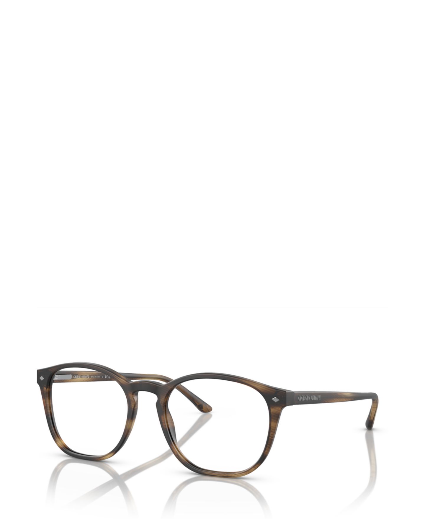 Мужские очки Giorgio Armani Man Panthos Plastic AR7074 Eyeglasses, цвет: Тёмный коричневый — фото 8