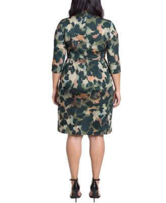 Plus Size Faux Wrap Dress