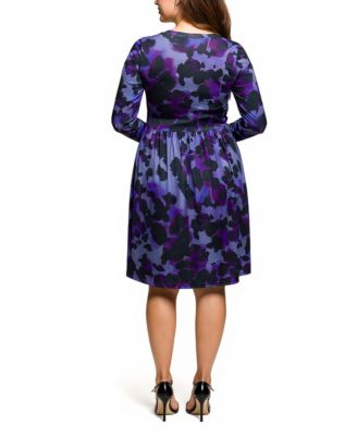 Plus Size Long Sleeve Empire Waist Dress