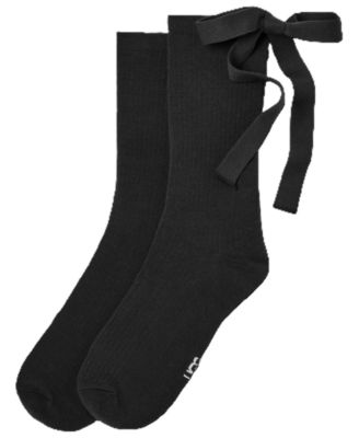 UGG Women's Serenella Novelty Bow Ribbed Crew Socks