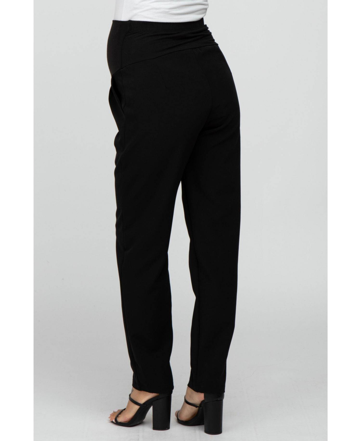Women's Black Pleated Relax Fit Pants