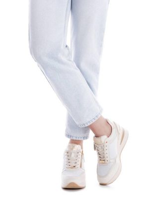 Women's Side Zipper Wedge Sneakers By XTI