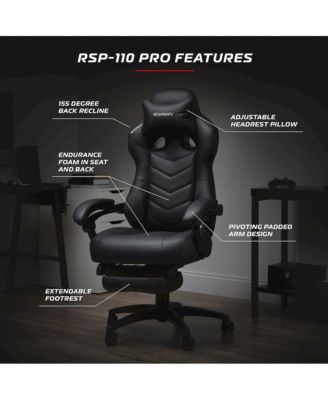 Gaming Chairs For Adults With Headrest Pillow - Black