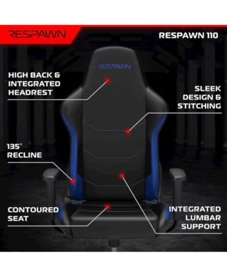 Racing Style High Back PC Computer Desk Office Chair - Blue