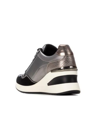 Women's Side Zipper Wedge Sneakers By XTI