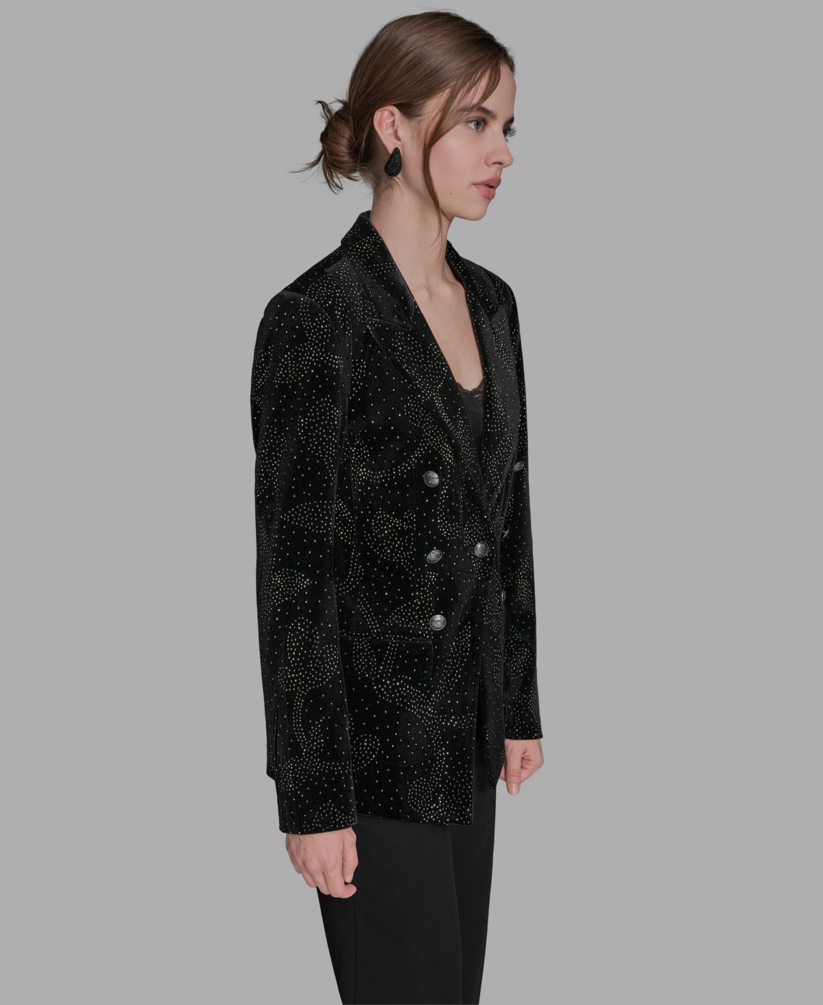 Bcbg Women's Embellished Long Sleeve Blazer In Multi