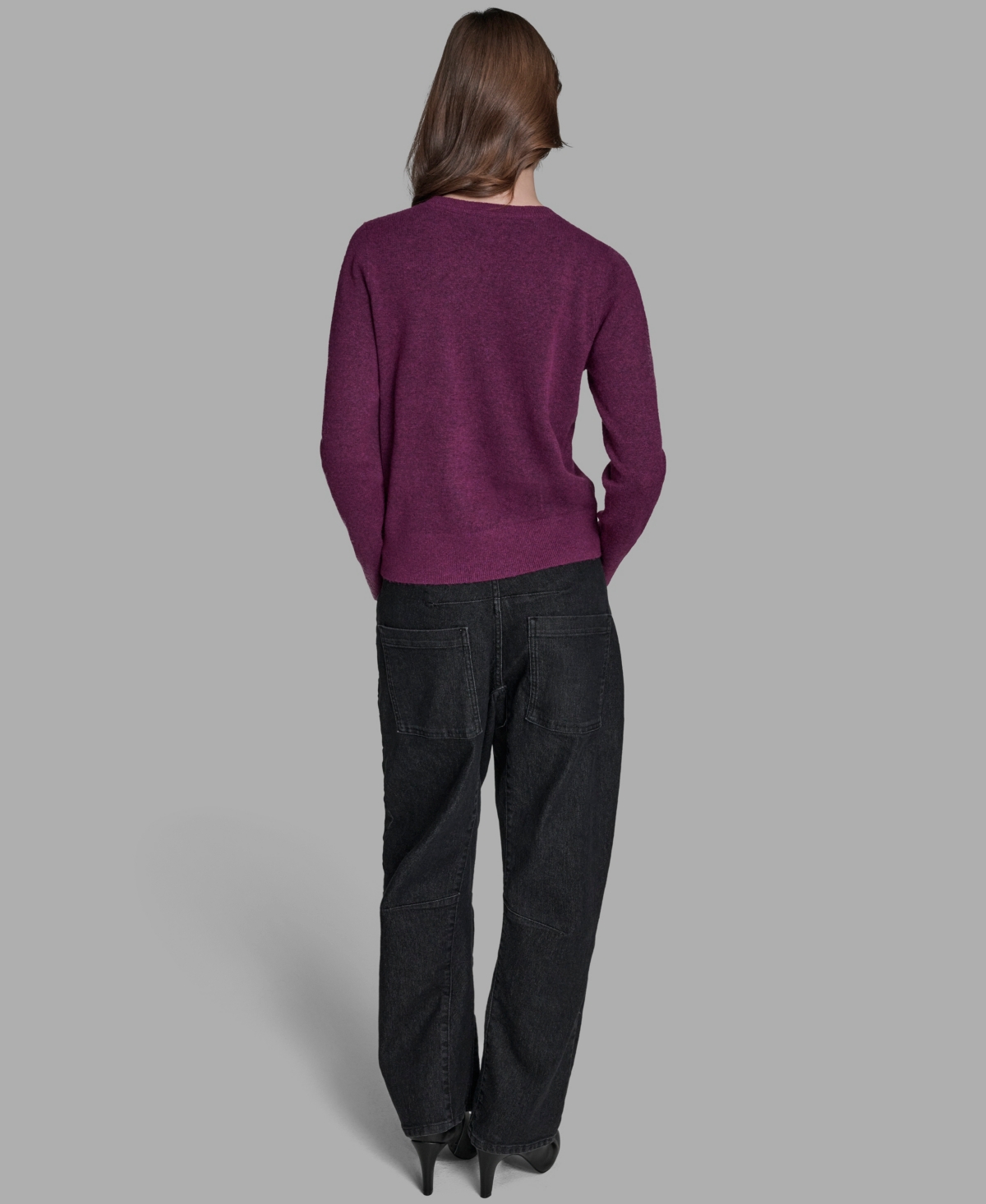 Bcbg Women's Bon Chic Genre Long Sleeve Sweater In Burgundy