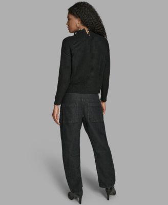 Women's Long Sleeve Mock Neck Sweater