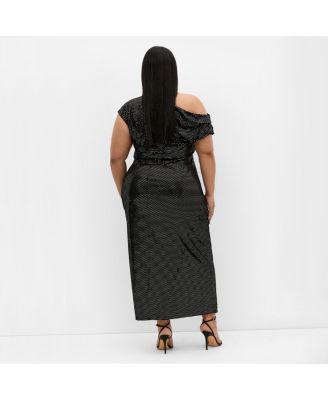 Plus Size Shimmy Midi Dress