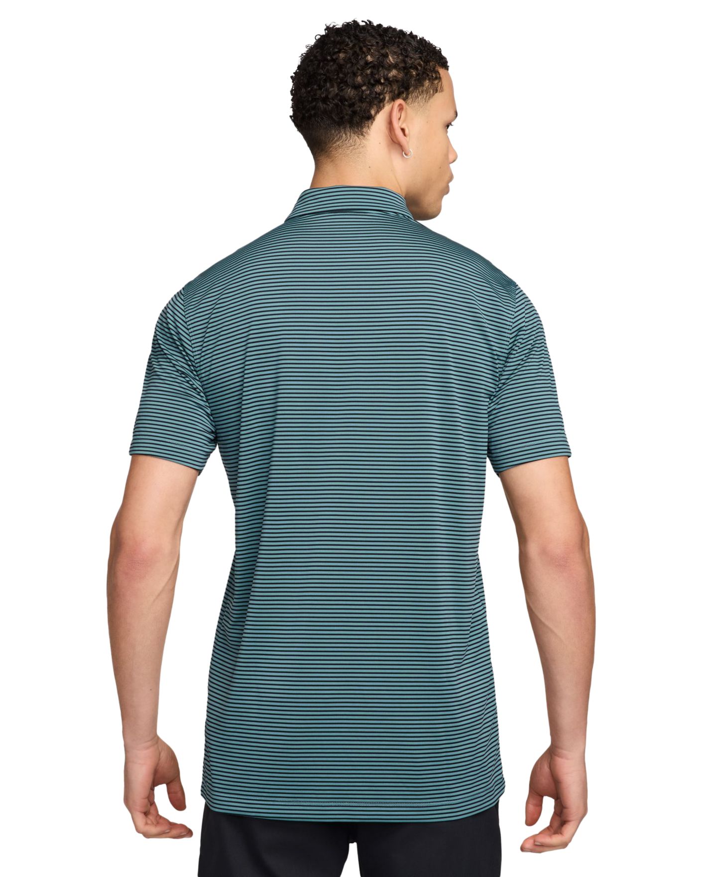 Мужское поло Nike Relaxed Fit Core Dri-FIT Short Sleeve Golf Polo Shirt, цвет: Синий / Чёрный — фото 3