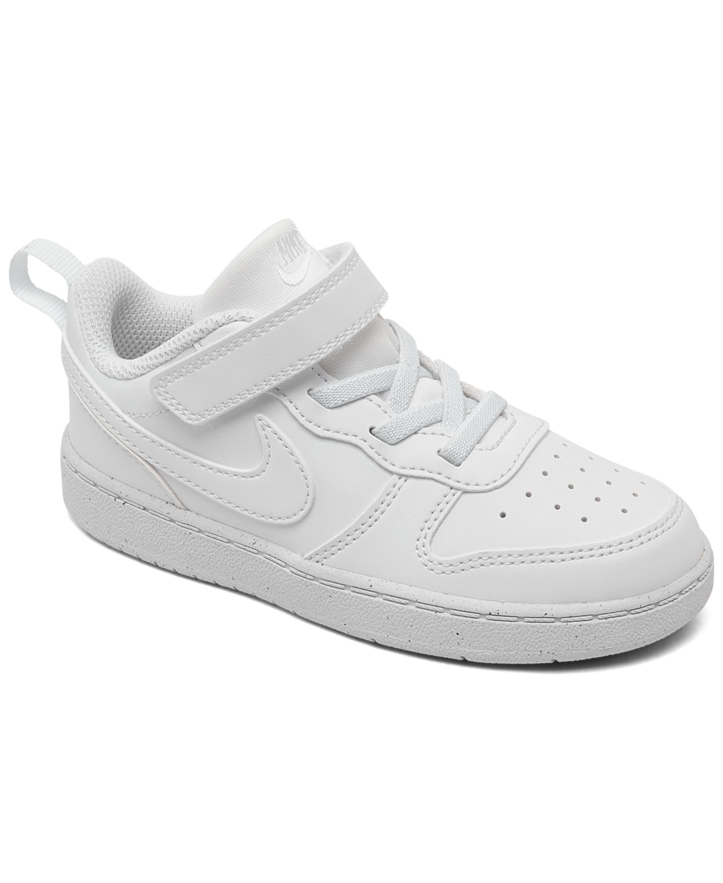 Детские кроссовки Nike Court Borough Low Recraft с регулируемым ремешком для малышей, цвет: Белый — фото 1