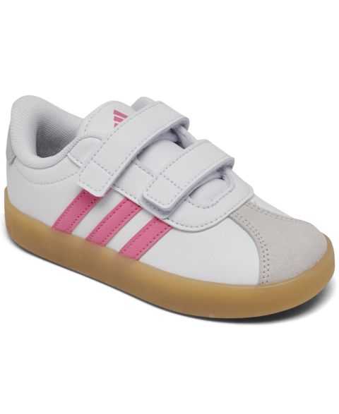Детские кроссовки adidas Toddler Girls VL Court 3.0 Fastening Strap Casual Sneakers from Finish Line