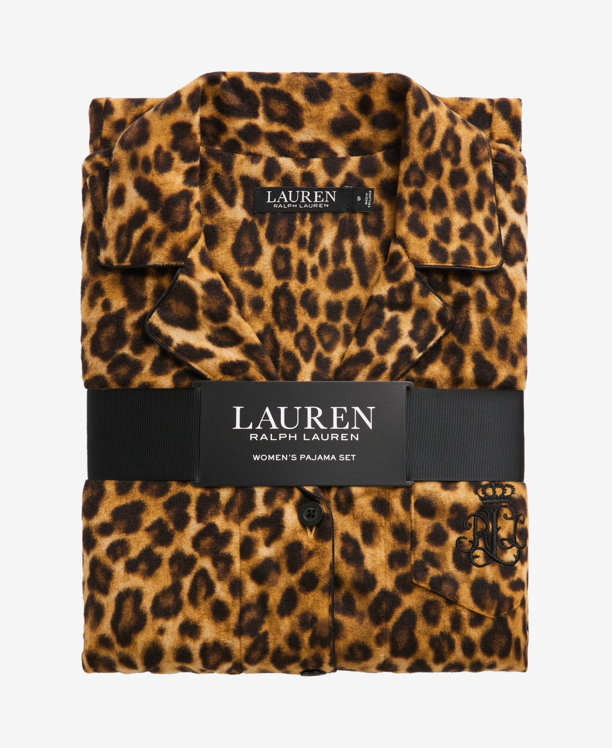 Lauren Ralph Women's Long Sleeves Notch Collar Pajama Set