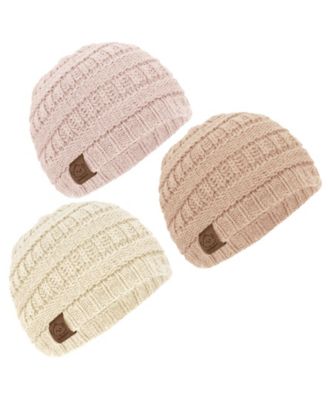3pk Warmzy Baby Beanies, 0-36 months Baby Hats, Baby Winter Hat for Newborn, Infant, Toddlers, Boys, Girls