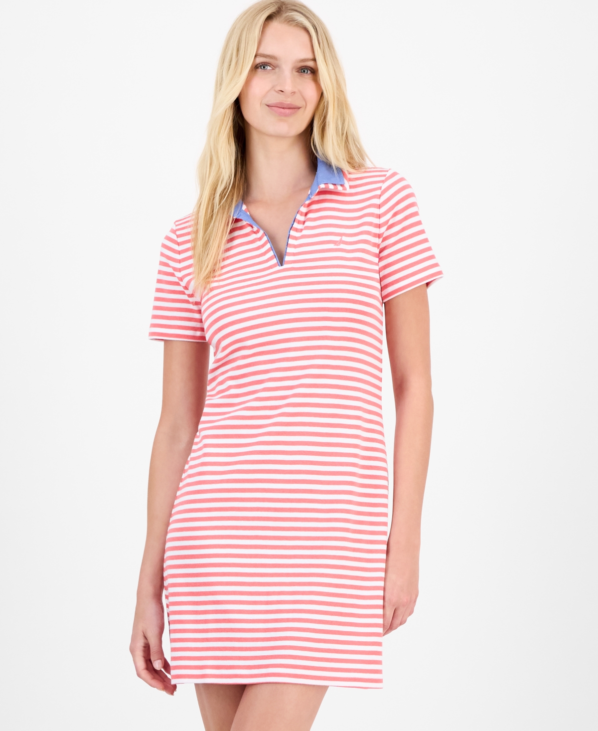 Nautica Jeans Women's Striped Polo Dress