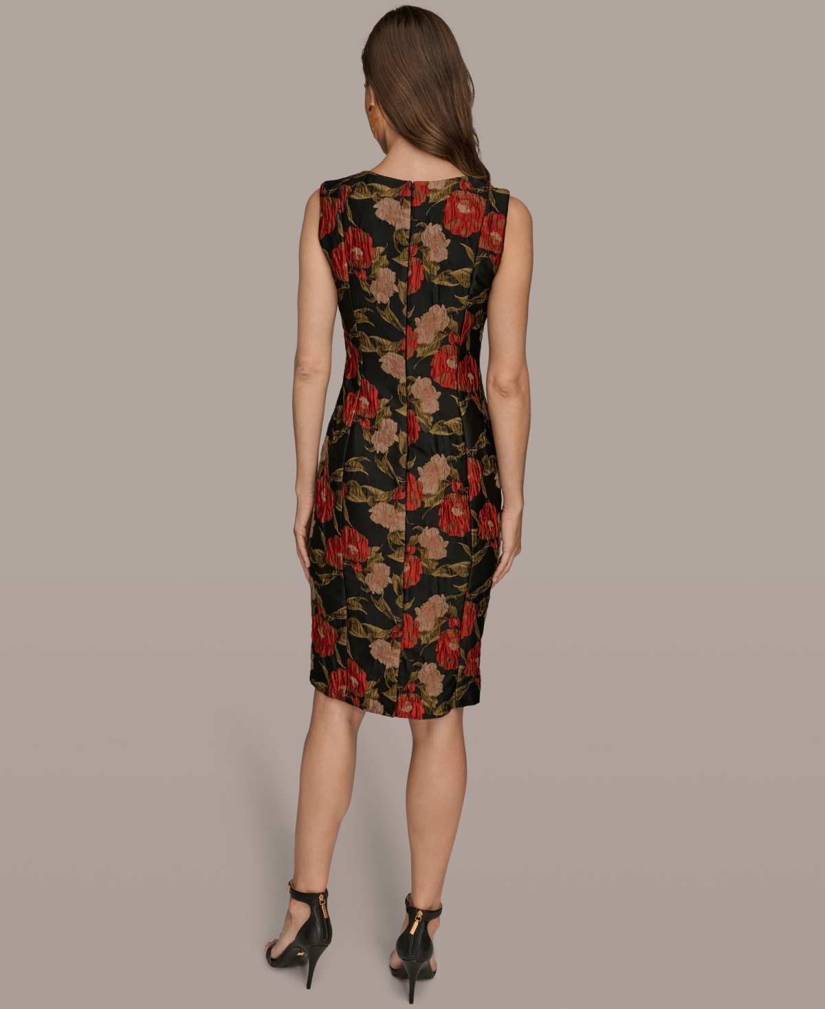 Donna Karan New York Women's Jacquard V-Neck Dress