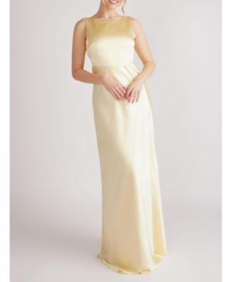 Women's Cowl Back Satin Bridesmaid Dress