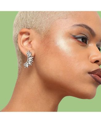 Women's Embellished Curve Drop Earrings