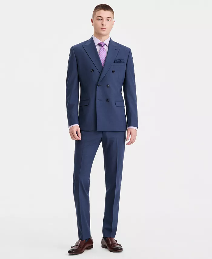 Men's Slim-Fit Double-Breasted Wool-Blend Suit Separates
