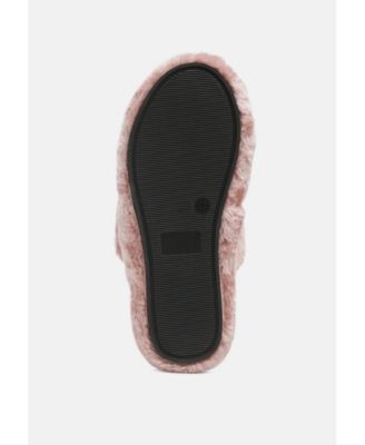 Womens Fur Slip On s Flat