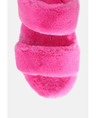 Womens Fur Slip On s Flat